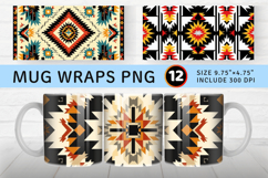 Navajo Ethnic Tribal Southwest Mug Wrap Sublimation Designs Product Image 1