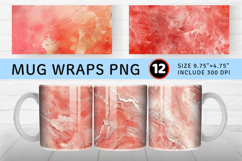Luxury Coral Mug Wrap Sublimation Designs Product Image 1