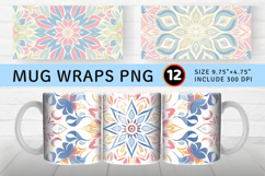 Pastel Mandala Mug Wrap Sublimation Designs Product Image 1