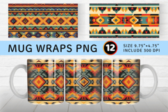 Aztec Fabric Mug Wrap Sublimation Designs Product Image 1