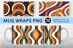 Retro Groovy Mug wrap Sublimation Designs Product Image 1