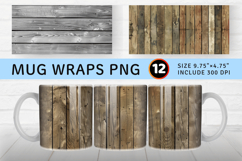 Wood Plank Mug Wrap Sublimation Designs Product Image 1