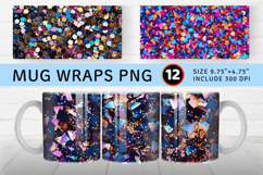 Mix Chunky Glitter Sparkle Mug Wrap Sublimation Designs Product Image 1