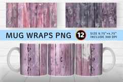 Mauve Wood Mug Wrap Sublimation Designs Product Image 1