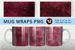 Luxury Burgundy Mug Wrap Sublimation Designs Product Image 1