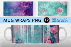 Lagoon Rose Mug Wrap Sublimation Designs Product Image 1