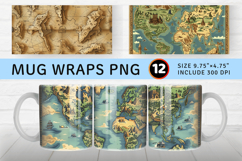 World Fantasy Maps Printable Mug Wrap Sublimation Designs Product Image 1