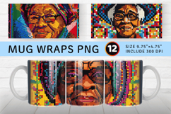 Black History Granny Crochet Mug Wrap Sublimation Designs Product Image 1