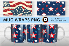 Fourth of July Mug Wrap Sublimation Designs Product Image 1