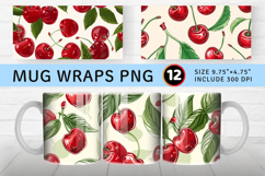 Cherries Mug Wrap Sublimation Designs Product Image 1