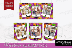 Halloween Photo Mug Wrap PNG - Brush Stroke Picture Frame Product Image 1