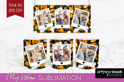 Halloween Photo Mug Wrap PNG - Brush Stroke Picture Frame Product Image 1