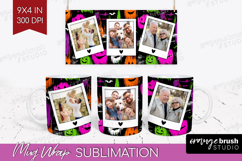 Halloween Photo Mug Wrap PNG - Brush Stroke Picture Frame Product Image 1