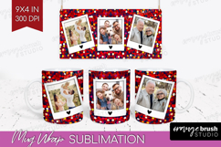 Glitter Photo Mug Wrap PNG - Sparkle Picture Frame Mug Product Image 1