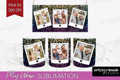 Glitter Photo Mug Wrap PNG - Sparkle Picture Frame Mug Product Image 1