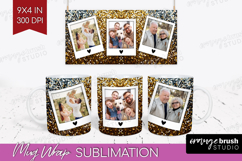 Glitter Photo Mug Wrap PNG - Sparkle Picture Frame Mug Product Image 1