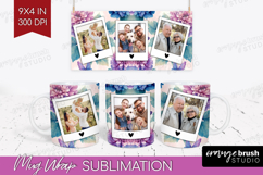Floral Photo Mug Wrap PNG - Sping Flowers Picture Frame Mug Product Image 1
