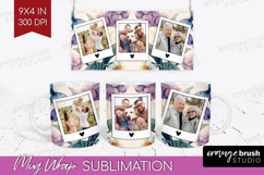 Floral Photo Mug Wrap PNG - Sping Flowers Picture Frame Mug Product Image 1