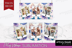 Floral Photo Mug Wrap PNG - Sping Flowers Picture Frame Mug Product Image 1