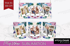 Floral Photo Mug Wrap PNG - Sping Flowers Picture Frame Mug Product Image 1
