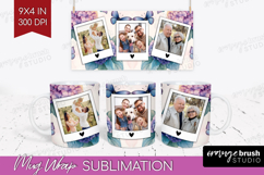 Floral Photo Mug Wrap PNG - Sping Flowers Picture Frame Mug Product Image 1