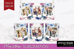 Floral Photo Mug Wrap PNG - Sping Flowers Picture Frame Mug Product Image 1