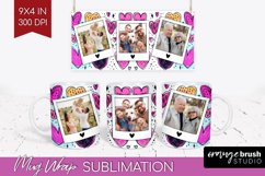 Valentines Day Photo Mug Wrap PNG - Heart Picture Frame Mug Product Image 1