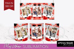 Valentines Day Photo Mug Wrap PNG - Heart Picture Frame Mug Product Image 1
