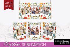 Valentines Day Photo Mug Wrap PNG - Heart Picture Frame Mug Product Image 1