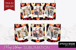 Valentines Day Photo Mug Wrap PNG - Heart Picture Frame Mug Product Image 1