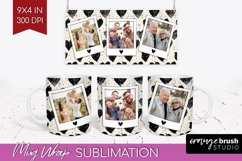 Valentines Day Photo Mug Wrap PNG - Heart Picture Frame Mug Product Image 1