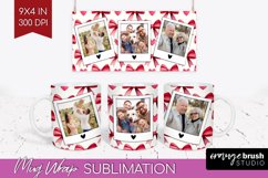 Valentines Day Photo Mug Wrap PNG - Heart Picture Frame Mug Product Image 1