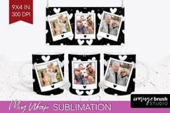 Valentines Day Photo Mug Wrap PNG - Heart Picture Frame Mug Product Image 1