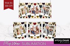 Valentines Day Photo Mug Wrap PNG - Heart Picture Frame Mug Product Image 1
