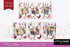 Valentines Day Photo Mug Wrap PNG - Heart Picture Frame Mug Product Image 1