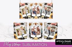 Add Your Photo Mug Wrap -Floral Mug Sublimation Design Product Image 1