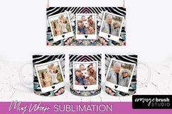 Add Your Photo Mug Wrap -Floral Mug Sublimation Design Product Image 1