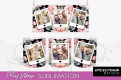 Add Your Photo Mug Wrap -Floral Mug Sublimation Design Product Image 1