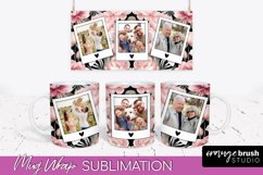 Add Your Photo Mug Wrap -Floral Mug Sublimation Design Product Image 1