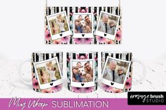 Add Your Photo Mug Wrap -Floral Mug Sublimation Design Product Image 1