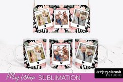 Add Your Photo Mug Wrap -Floral Mug Sublimation Design Product Image 1