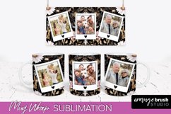 Add Your Photo Mug Wrap -Floral Mug Sublimation Design Product Image 1