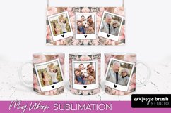 Add Your Photo Mug Wrap -Floral Mug Sublimation Design Product Image 1