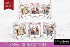 Floral Photo Mug Wrap PNG - Peony Flower Picture Frame Mug Product Image 1