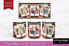 Floral Photo Mug Wrap PNG - Peony Flower Picture Frame Mug Product Image 1