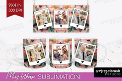 Floral Photo Mug Wrap PNG - Peony Flower Picture Frame Mug Product Image 1