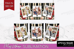 Floral Photo Mug Wrap PNG - Peony Flower Picture Frame Mug Product Image 1