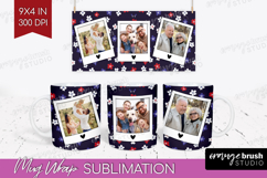 Retro Flowers Photo Mug Wrap PNG - Floral Picture Frame Mug Product Image 1