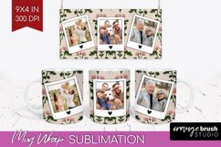 Flowers Photo Mug Wrap PNG - Vintage Floral Picture Frame Product Image 1