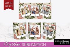 Flowers Photo Mug Wrap PNG - Vintage Floral Picture Frame Product Image 1